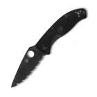 Карманный нож Spyderco Tenacious Black Blade FRN, серейтор (C122SBBK) - изображение 1