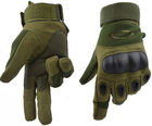 Перчатки тактические военные Oakley OY-002 L полнопалые оливковые - изображение 5