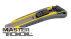 MasterTool Нож 18 мм АВТОМАТ TPR покрытие с металлической направляющей кнопочный фиксатор 8 лезвий, Арт.: 17-0188 - изображение 1