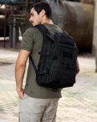 Рюкзак тактический Eagle M09B (штурмовой, военный) мужская сумка Черный - изображение 3