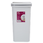 Ведро для мусора MVM с крышкой BIN-04 15 л Серое (BIN-04 15L GRAY)