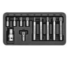 Набор отверточных насадок YATO Spline M5-M12 с переходником 1/2" 11 шт (YT-0415)