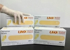 Перчатки латексные M белые UNEX с пудрой 100шт - изображение 4