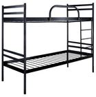Двоярусне ліжко Метакам Comfort Duo металева 190x90 см Чорне