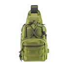 Тактический рюкзак на одно плечо AOKALI Outdoor B14 Green армейский (F_6802-24432) - изображение 2