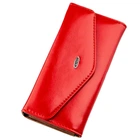 Кошелек женский конверт из гладкой экокожа KIVI-WALLET 19069 Красный