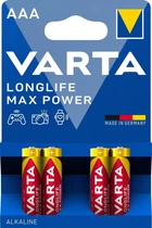 Батарейка Varta Longlife Max Power AAA BLI 4 Alkaline, 4 шт