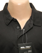 Тактическая потоотводящая футболка-поло Mil-tec цвет черный размер XL (10961002_XL) - изображение 9