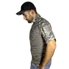 Мужская футболка тактическая с коротким рукавом Lesko A416 Camouflage ACU M на змейке с карманами камуфляжная (F_4251-12414) - изображение 5