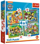 Пазли Trefl 4 в 1 - Цуценячий патруль на відпочинку / Viacom PAW Patrol, 35,48,54,70 елементів (34395)