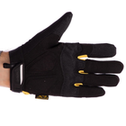Плотные тактические перчатки с защитой MECHANIX на липучке Для рыбалки для охоты Черно-желтый АН-5629 размер XL - изображение 4