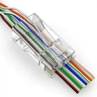 Конектор Merlion RJ-45 8P8C UTP Cat-5 для наскрізного підключення 50 шт Transparent (RJ45ML-50-CAT5)