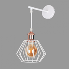 Бра LEVISTELLA White loft белое с фигурным плафоном с розовым патроном