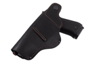 Кобура Beretta 92 (Беретта) поясная + скрытого внутрибрючного ношения с клипсой (кожаная, черная)97307 - изображение 4