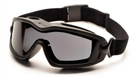 Тактичні захисні окуляри з ущільнювачем Pyramex V2G-Plus (XP) чорні Anti-Fog, прозорі - зображення 1