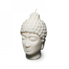 Свеча FlyingFire голова Будды 13.5 см кремовый - изображение 2