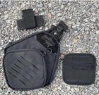 Тактическая сумка для скрытого ношения Scout Tactical EDC ambidexter bag black + органайзер и кобура в комплекте - изображение 10