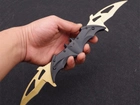 Складной нож BauTech CK117 Летучая мышь Бетмен Из нержавеющей стали 440С Двойной Черный (1007-081-00) - изображение 7