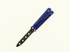Подростковый детский безопасный тренировочный Mini- балисонг нож-бабочка для трюков и флиппинга, синий, 964 - зображення 8