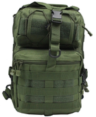 Тактический Штурмовой Рюкзак REEBOW 12л Однолямочный, зеленый (2040) - изображение 1