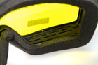Тактичні окуляри-маска з можливістю установки диоптрической вставки Global Vision Ballistech-2.75 amber жовтий - зображення 4