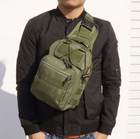 Рюкзак сумка тактическая 6 литров Зеленый - изображение 4