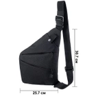 Багатофункціональна нагрудна сумка-кобура Kosibate для прихованого носіння чорна (H96) - зображення 3