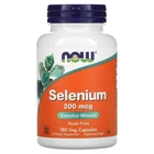 Селен (Selenium), Now Foods, 200 мкг, 180 капсул, (NOW-01486)