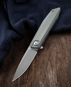 Нож складной карманный Bestech Knife SHOGUN Grey BT1701A (90/216 мм) - изображение 2