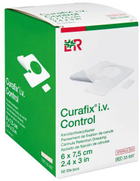 Повязка для фиксации катетеров Lohmann Rauscher стерильная Curafix iv Control 6 х 7.5 см х 50 шт (4056649659006) - изображение 1