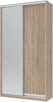 Шафа купе Сіті Лайт Doros Дуб сонома 1 ДСП / 1 Дзеркало 120х45х225 см (42002033)