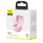Бездротові Bluetooth навушники Baseus Encok TWS WM01 Pink