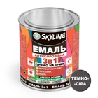 Эмаль алкидная 3 в 1 по ржавчине антикоррозионная «Skyline» Темно-серый 0.9 кг - изображение 2
