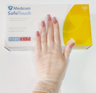 Перчатки виниловые Medicom SafeTouch виниловые без пудры одноразовые размер S 100 штук 50 пар - изображение 1