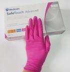 Перчатки нитриловые Medicom SoftTouch розовые одноразовые смотровые размер ХS 100 штук 50 пар - изображение 1
