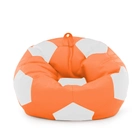 Кресло мешок Мяч Оксфорд размер Стандарт+ Студия Комфорта Оранжевый + Белый - изображение 1