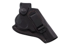 Кобура Револьвер 3 поясна прихованого внутрішньобрючного носіння формована з кліпсою шкіра чорна MS - зображення 5