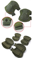 Комплект Тактический Наколенников и Налокотников Защитный F001 Oxford Green - изображение 5