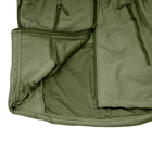 Тактична куртка софтшелл з капюшоном на флісі спецформа військова Green розмір L (F_4255-27072) - зображення 5