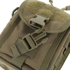 Тактическая поясная наплечная сумка - подсумок с ремнём Tactic с системой M.O.L.L.E Олива (1030- olive) - изображение 2