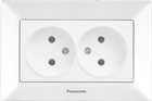 Розетка Panasonic Arkedia Slim двойная Белая (WNTC02042WH-UA)