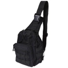 Рюкзак сумка тактическая военная а 6 литров 600D Plus Прочная и универсальная Black - изображение 1