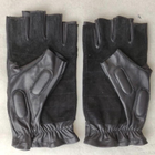 Чоловічі шкіряні тактичні рукавички для військових (спецназ) без пальців без підкладки GlovesUA мод.312 р.11 чорні - зображення 4