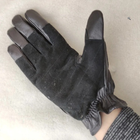 Мужские тактические кожаные перчатки для военных (спецназ) без подкладки GlovesUA мод.312а р.8,5 черные - изображение 3