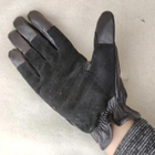 Мужские тактические кожаные перчатки для военных (спецназ) без подкладки GlovesUA мод.312а р.9 черные - изображение 3