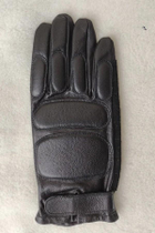 Чоловічі тактичні шкіряні рукавички для військових (спецназ) без підкладки GlovesUA мод.312а р.9 чорні - зображення 5