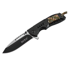 Нож тактический, складной нож карманный для рыблки, охоты, Bounce TO-8344, черный - изображение 1
