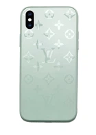 Чохол скляний Glass Case Louis Vuitton Луї Вітон для iPhone X/Xs (01) Turquoise м'ятний