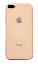 Чехол стеклянный Glass case для IPhone 7 Plus (07) Orange оранжевый