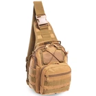 Рюкзак тактичний патрульний однолямковий Silver Khignt 098 7 літрів Khaki